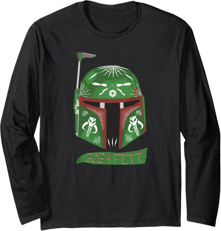 Star Wars Boba Fett Bounty Hunter Helmet Langarmshirt