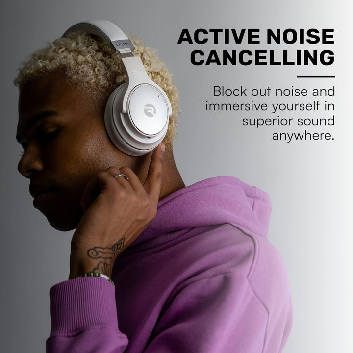 Raycon Everyday Kabellose Bluetooth Over Ear Kopfhörer, mit aktiver Geräuschunterdrückung, Awareness