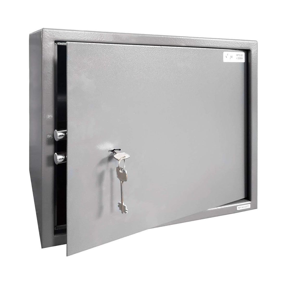 Möbeltresor Wandtresor Wandsafe Geldschrank Safe Tresor mit Schlüssel 63 L BxTxH: 46x38x36 cm