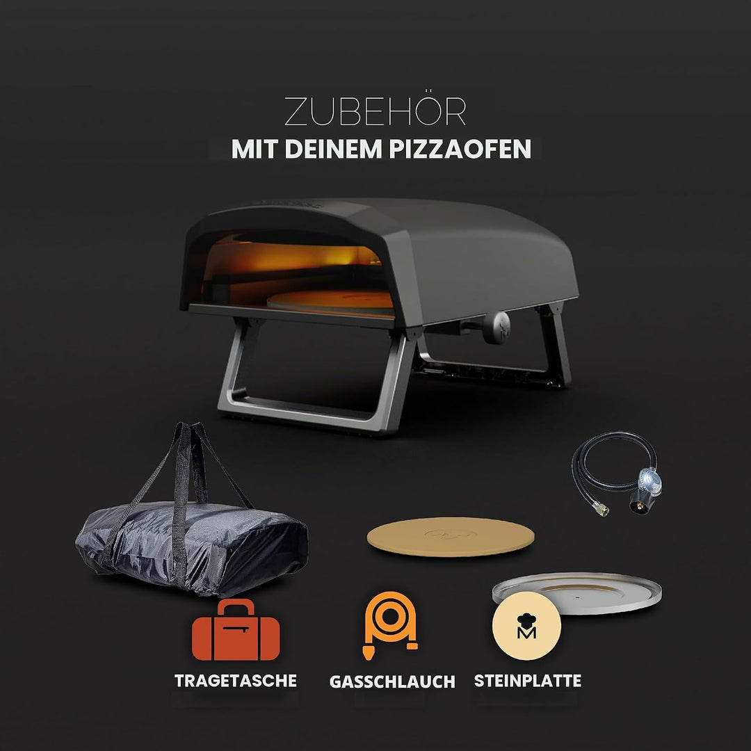 MasterPRO Napoli Drehbackofen für Gas-Pizza, schnelles, gleichmässiges Garen, Leistung bis zu 500 °C