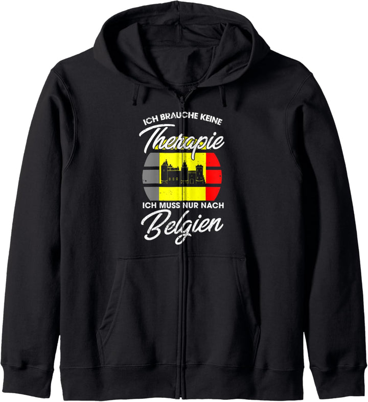 Belgische Flagge I Belgien Urlaub I Belgien Kapuzenjacke