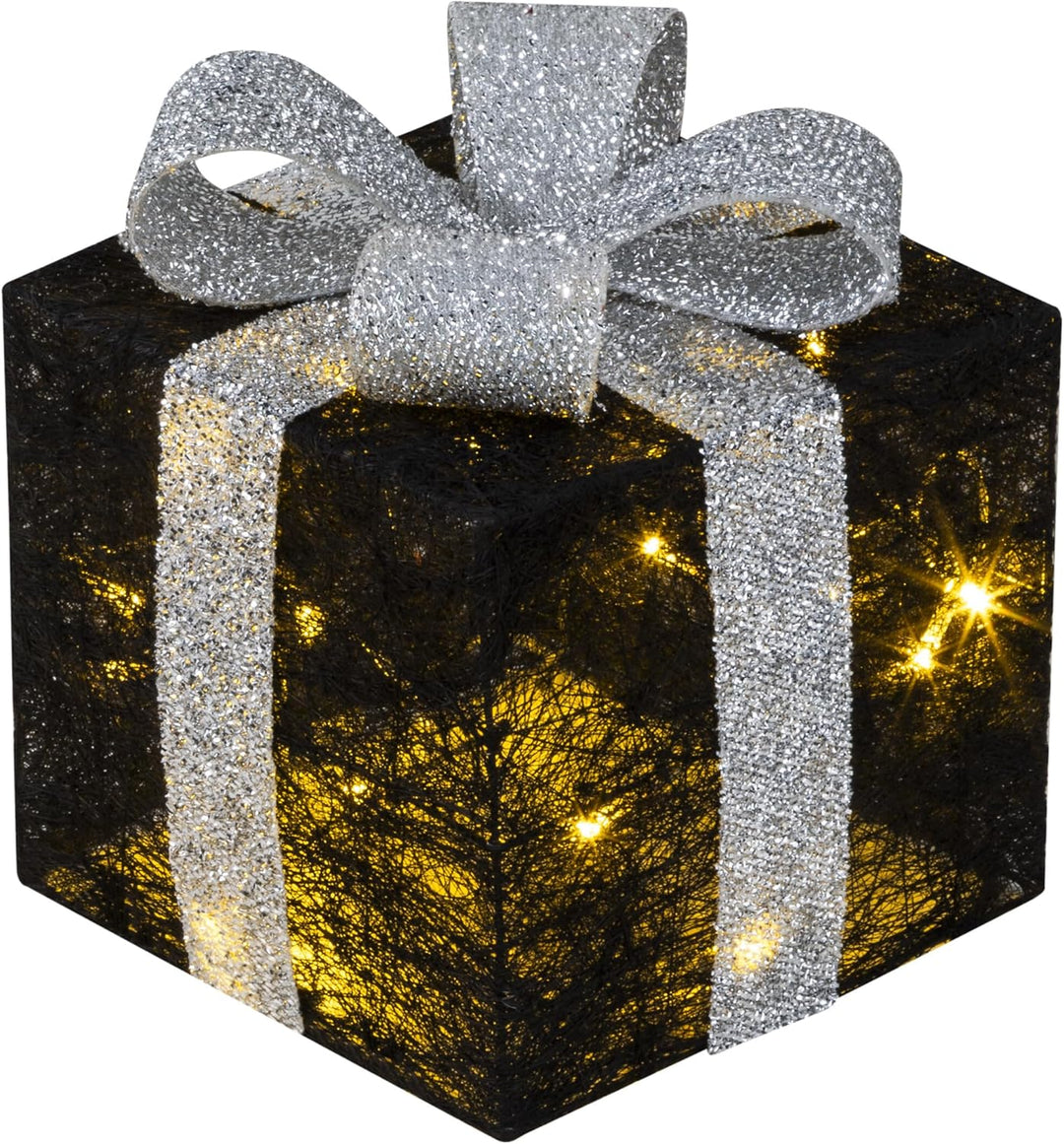 Bambelaa! 3er Led Deko Geschenke Leucht Boxen Timer Weihnachts Dekoration Weihnachtsdeko Beleuchtet