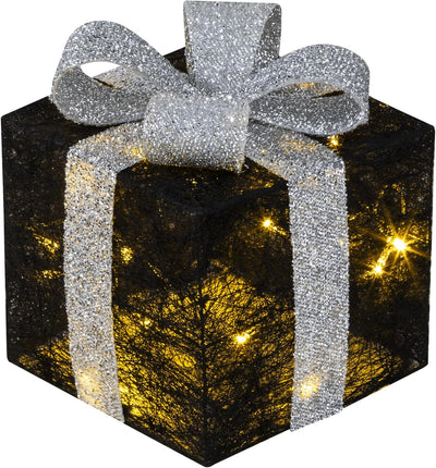Bambelaa! 3er Led Deko Geschenke Leucht Boxen Timer Weihnachts Dekoration Weihnachtsdeko Beleuchtet