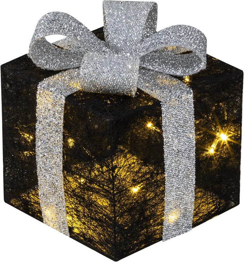 Bambelaa! 3er Led Deko Geschenke Leucht Boxen Timer Weihnachts Dekoration Weihnachtsdeko Beleuchtet