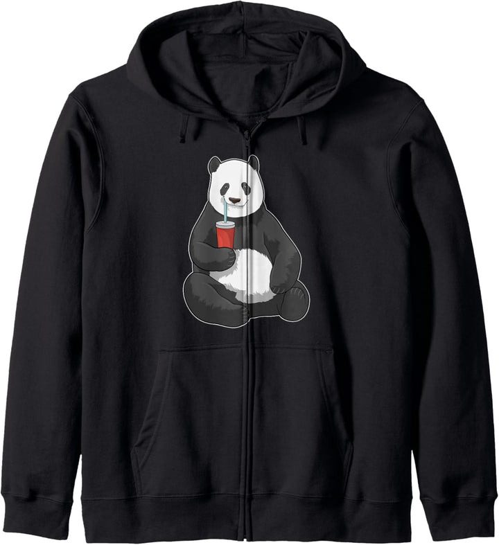 Panda Trinkflasche Kapuzenjacke