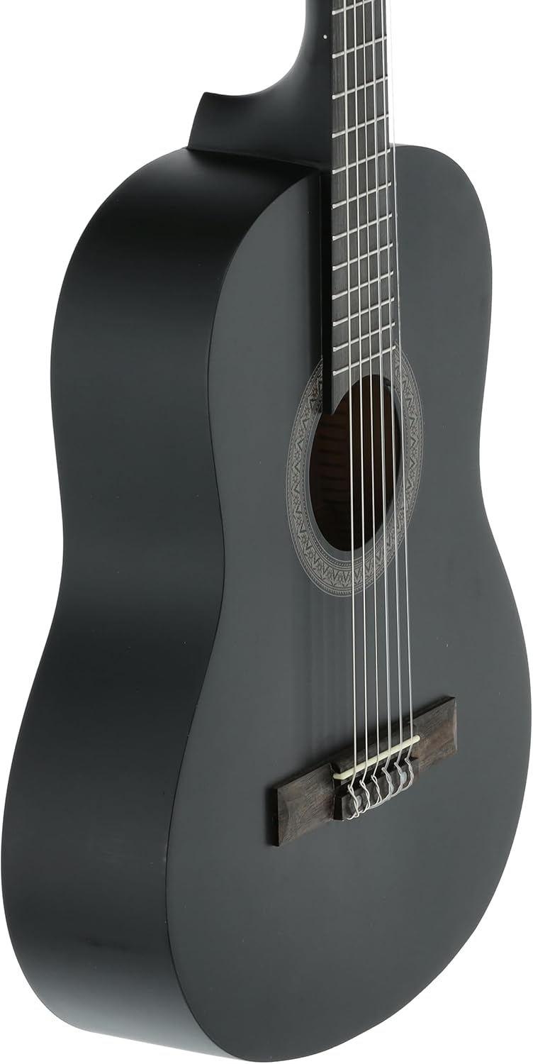 NAVARREZ Konzertgitarre 3/4 Starter Set NV14PK, incl. Tasche, Buch, CD, Tuner, Plektren, schwarz bla
