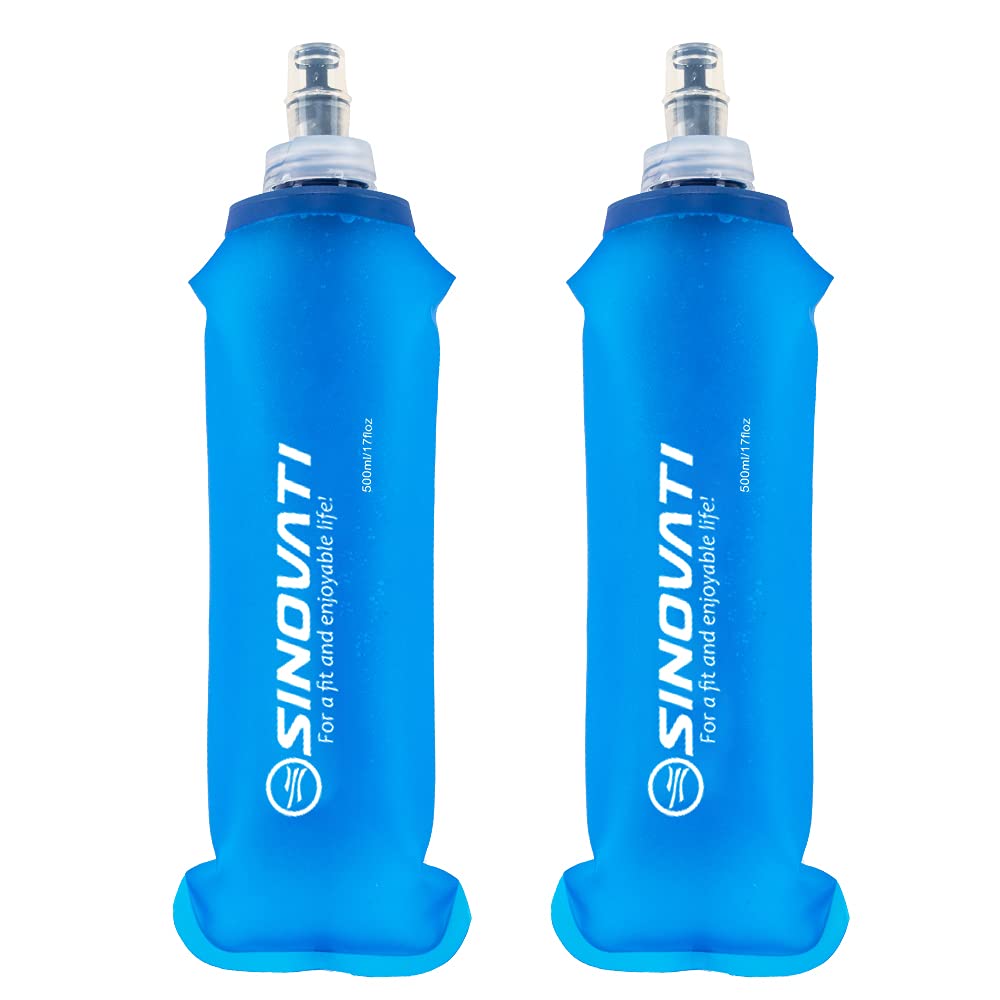 SINOVATI® TPU Faltbare Trinkflaschen, Soft Flask, Wasserflasche BPA-Frei Sportflasche für Trinkrucks