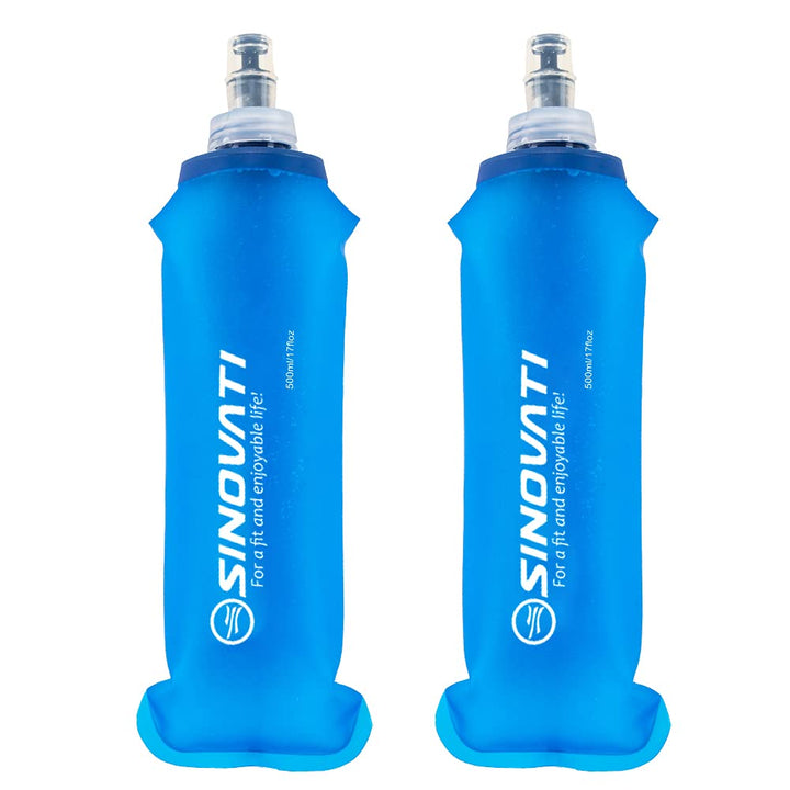 SINOVATI® TPU Faltbare Trinkflaschen, Soft Flask, Wasserflasche BPA-Frei Sportflasche für Trinkrucks
