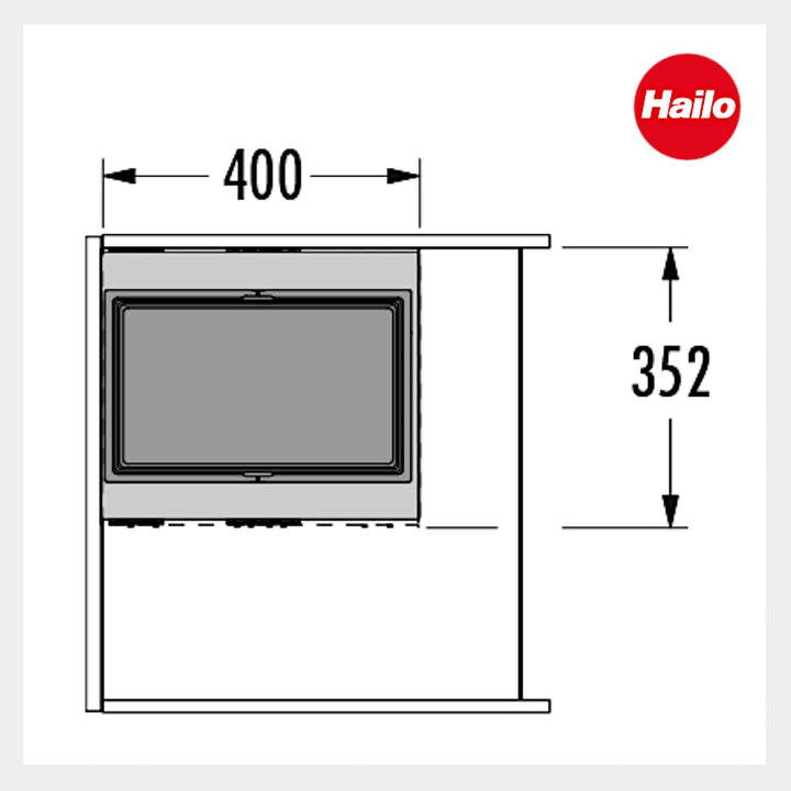 Hailo Abfallsammler 3608611 | Cargo Aqua Abfalltrennsystem für Spülenunterschrank | Trennung in 28 L