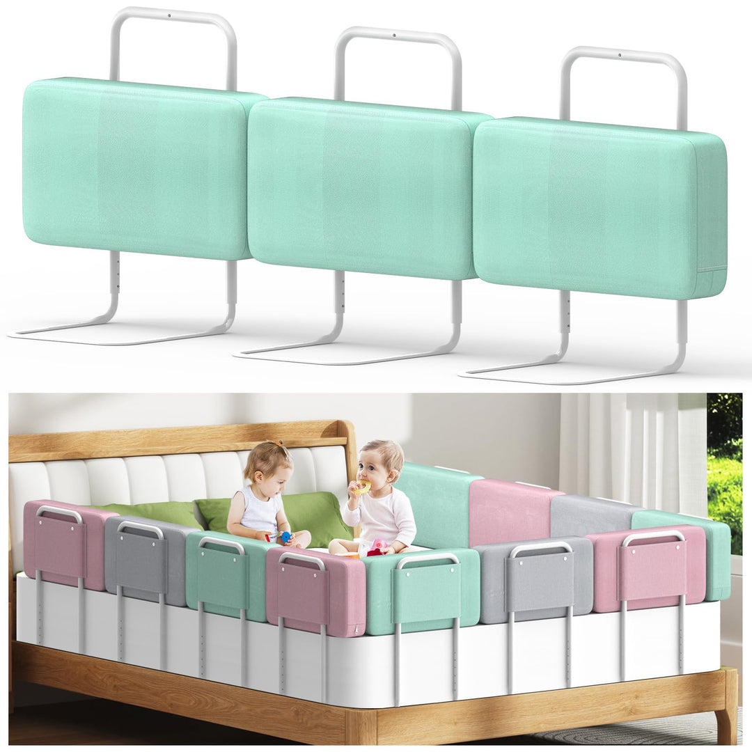 Kidsgigglz Bettgitter 50cm，Bettschutzgitter für Kinder，Rausfallschutz Bett，Baby Bettschutzgitter，Höh