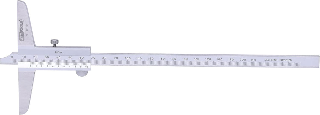KS Tools 300.0572 Tiefenmessschieber, 0-200mm 0-200 mm, 0-200 mm