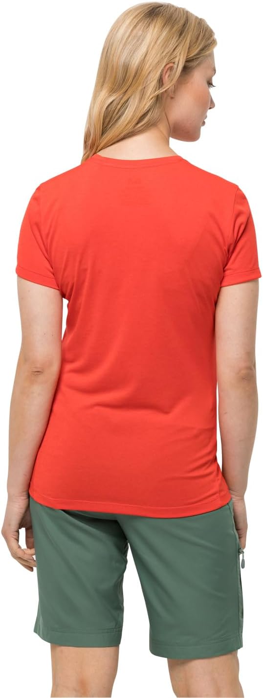 Jack Wolfskin Damen Crosstrail Graphic T W T-Shirt Shortsleeve, Tango Orange