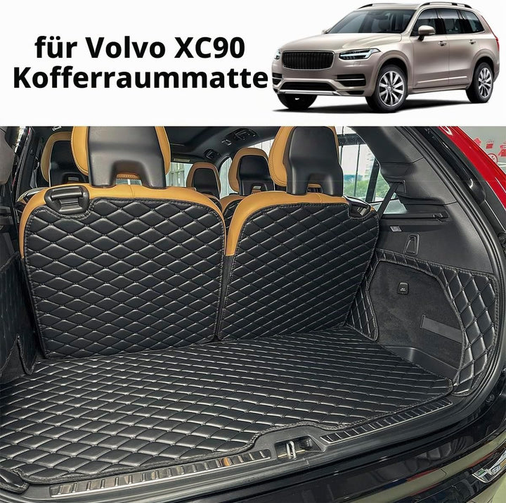 Kofferraumwanne kompatibel mit Volvo XC90 2016–2024 (7-Sitzer) Kofferraummatte Kofferraumabdeckung