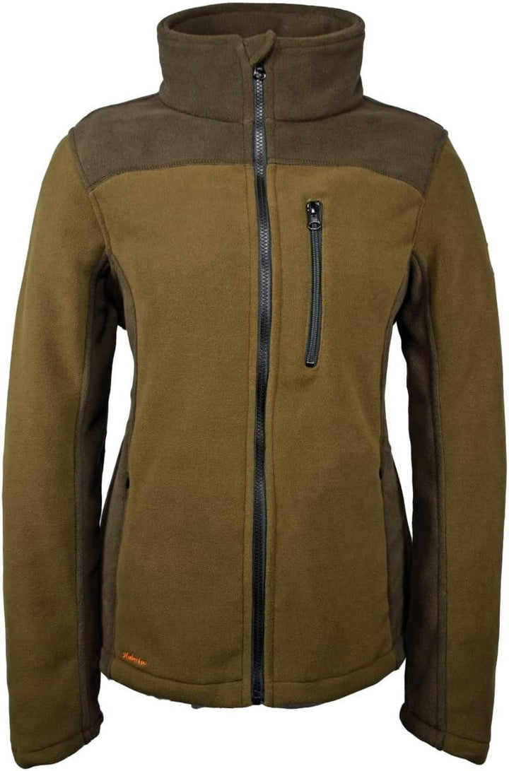 HUBERTUS Damen Fleece Jagdjacke Oliv Braun XXL Oliv, XXL Oliv