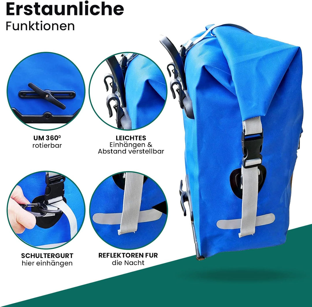 Bomence Fahrradtasche für Gepäckträger wasserdicht - Satteltasche für Fahrrad, Radtasche, Gepäckträg