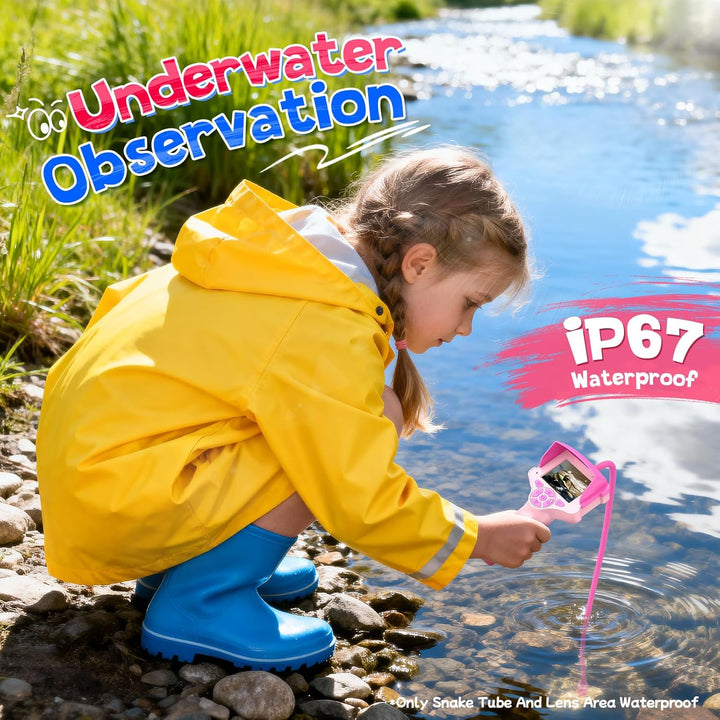 Kinder Endoskopkamera - Outdoor Entdecker Spielzeug für Mädchen ab 3-10 Jahre - 2MP Kamera, 23,6 Zol