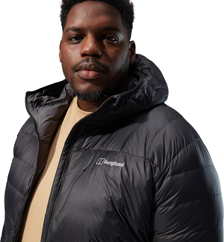 Berghaus Herren Silksworth Hooded Down Insulated Jacket S Jet Schwarz, S Jet Schwarz