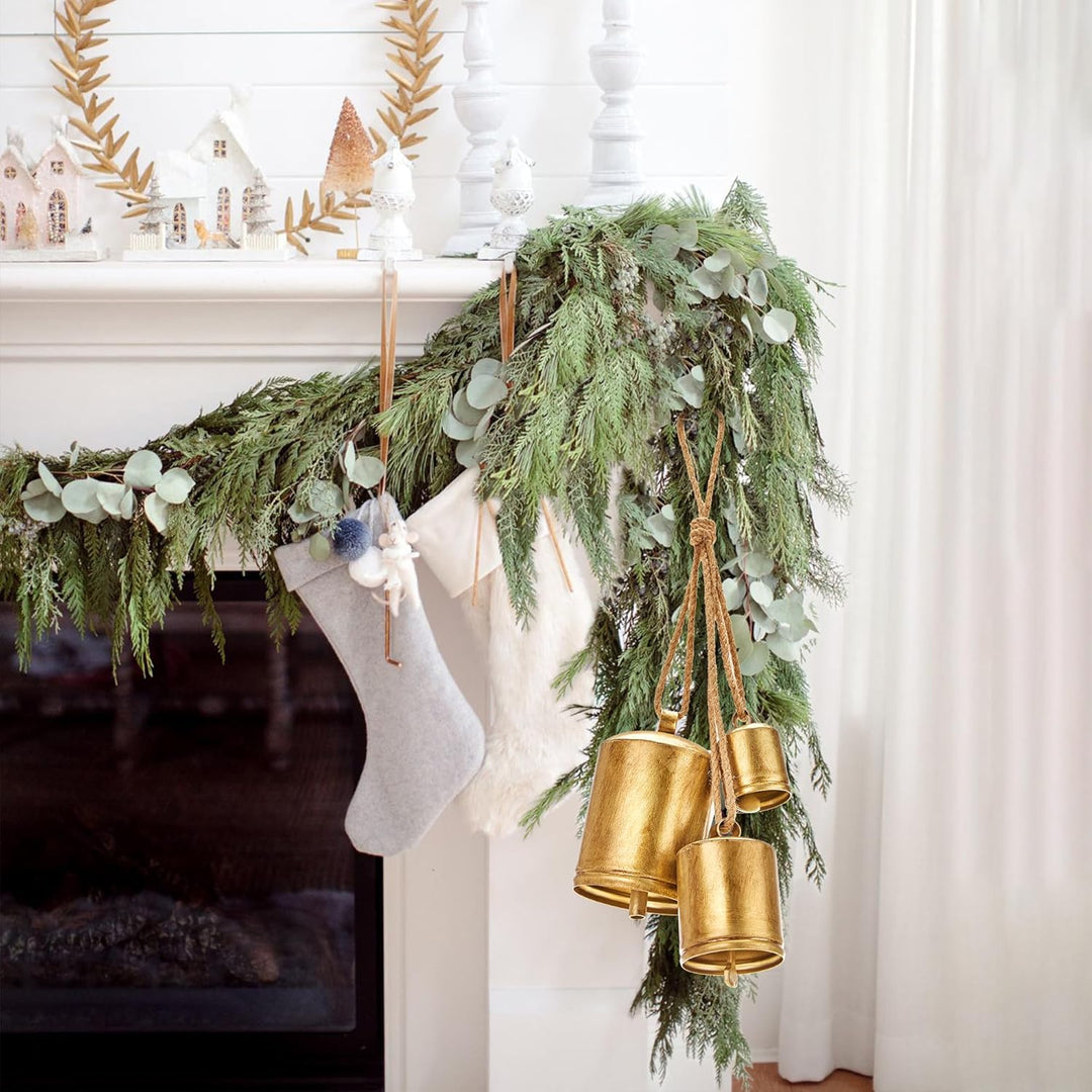 KPCB Weihnachtsglocke Windspiele Hanging Vintage Bells Garden Set mit 3 Rustikalen Messingglocken De