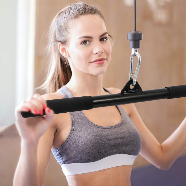1 Satz Spurstange gerade Gym Cable Bar LAT bar kabel maschine befestigung fitness-zubehã¶r fitness z