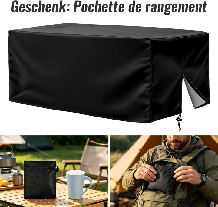 SANYCASA 600D Bollerwagen Regenschutz Abdeckung für Bollerwagen, Gartenwagen Wasserdicht, Outdoor Fa