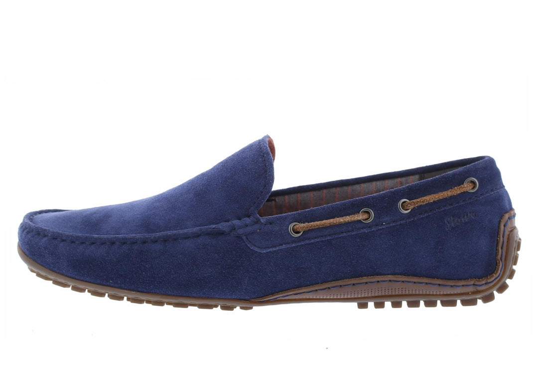 Sioux Herren Callimo Mokassin, Birra Cognac, 44 EU 44 EU Azurblau, 44 EU Azurblau