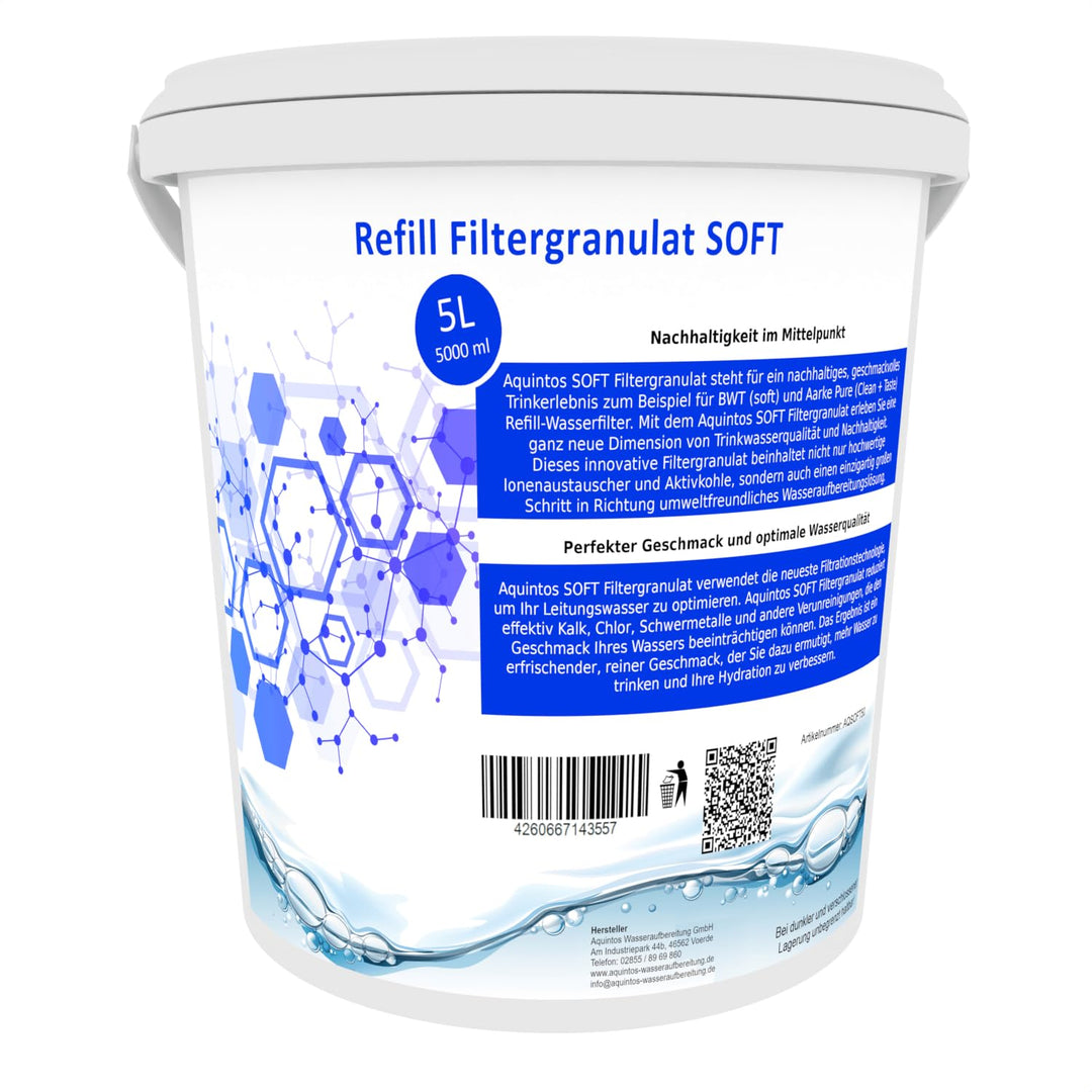 Refill Filtergranulat Ersatz für BWT soft und Aarke Pure Clean + Taste SOFT Filtergranulat von Aquin