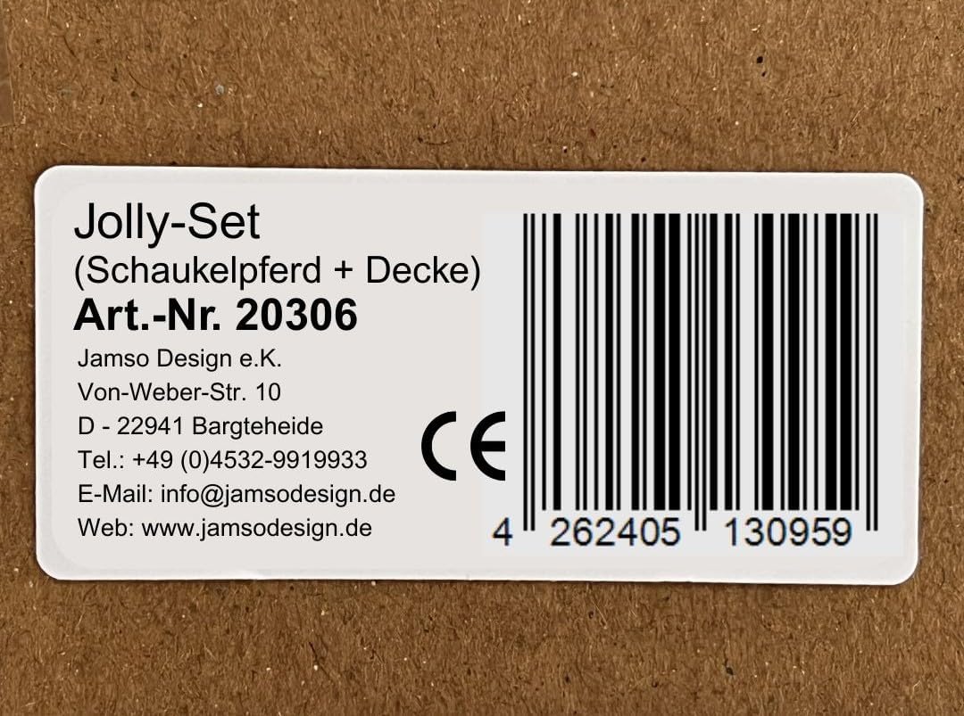 Schaukelpferd Jolly-Set │ Schaukelpferd + Pferdedecke │ hochwertiges Holzpferd Babyschaukel Taufe Ge