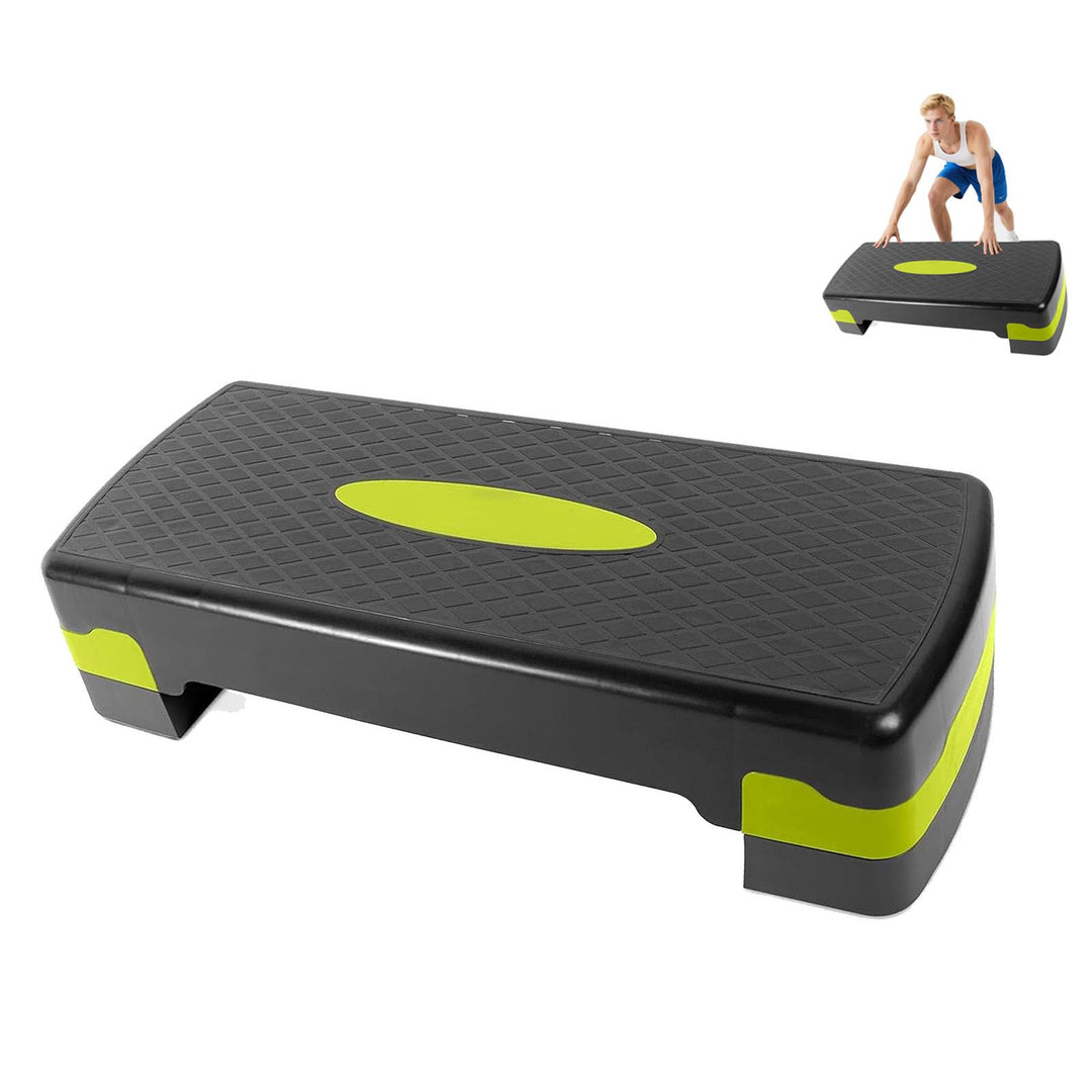 Steppbrett für zuhause, Höhenverstellbar (10-15cm) Stepper Fitness, Aerobic Stepper mit Widerstandsb