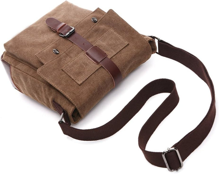 LOSMILE Herren Umhängetasche Schultertasche 16 Zoll Kuriertasche Canvas Laptop Tasche Messenger Bag