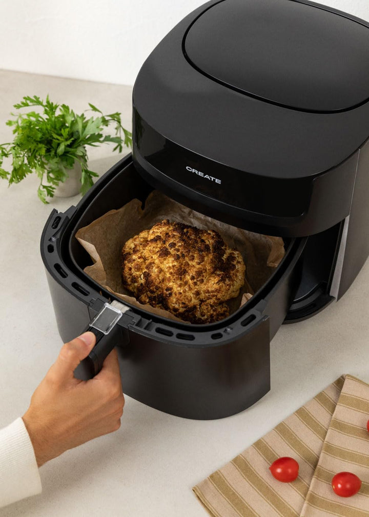 CREATE/FRYER AIR PRO LARGE/Heissluftfritteuse 6.2L Schwarz/Mit Timer, Monitor LCD, praktisch, einfac