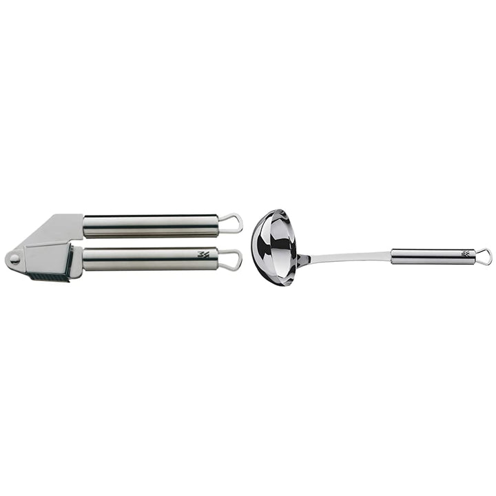 WMF Profi Plus Knoblauchpresse 17,5 cm, Cromargan Edelstahl teilmattiert, spülmaschinengeeignet & Pr