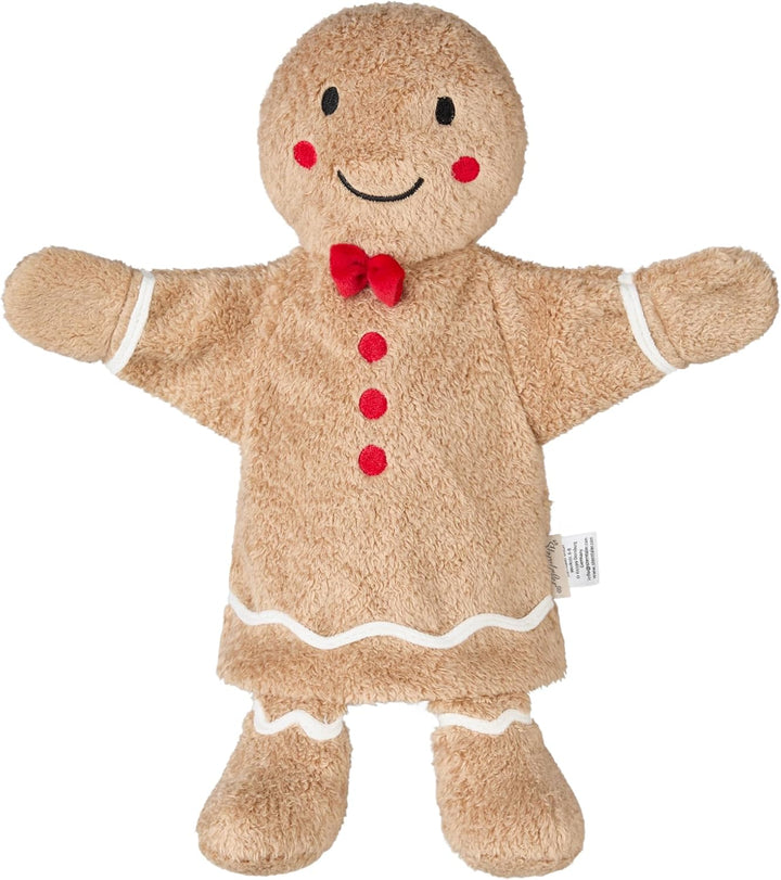 Sterntaler Handpuppe Lebkuchenmann, Kinder- und Babyspielzeug, weicher Flausch, süsse Schleife, watt