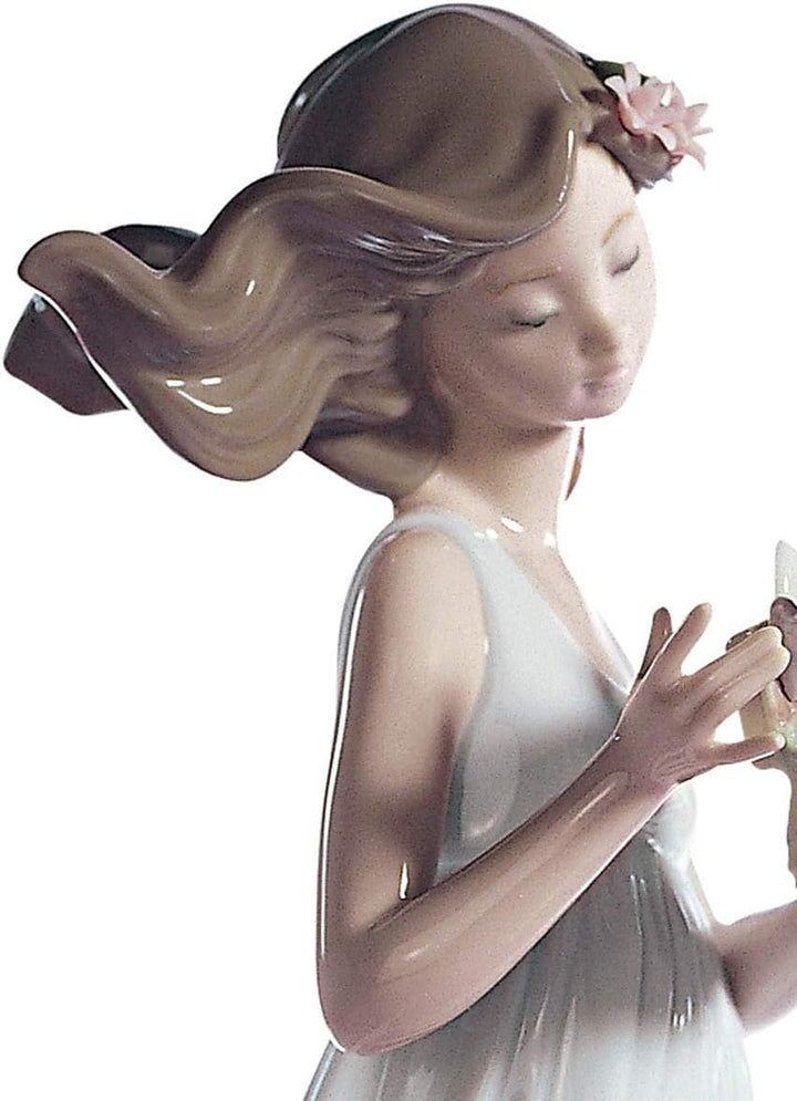 LLADRÓ Frauen-Figur Schätze Der Luft. Frau. Porzellan.