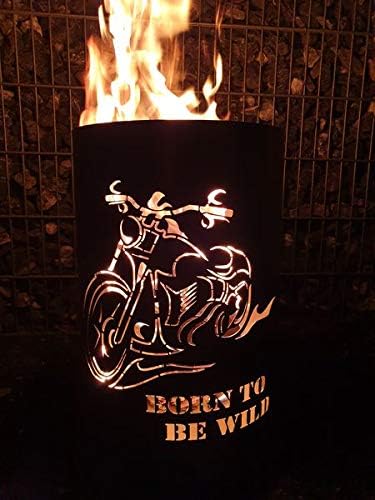 Feuertonne/Feuerkorb mit Motiv Born to be wild