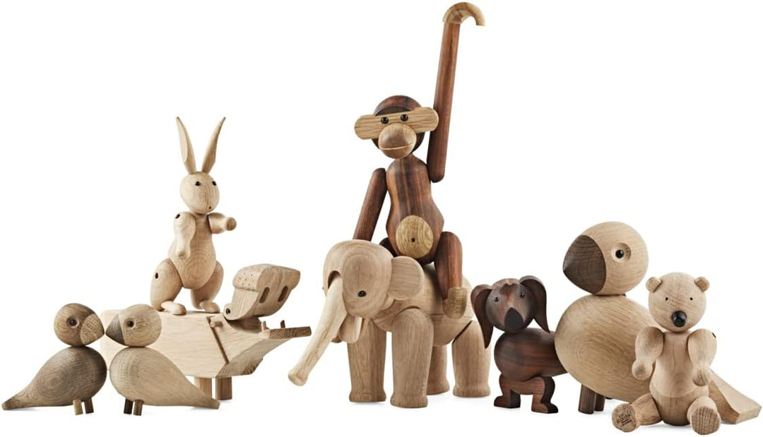 Kay Bojesen Spatzenpärchen klein Figuren 5.5 cm Holzfiguren, Holz Natural small Braun, Natural small