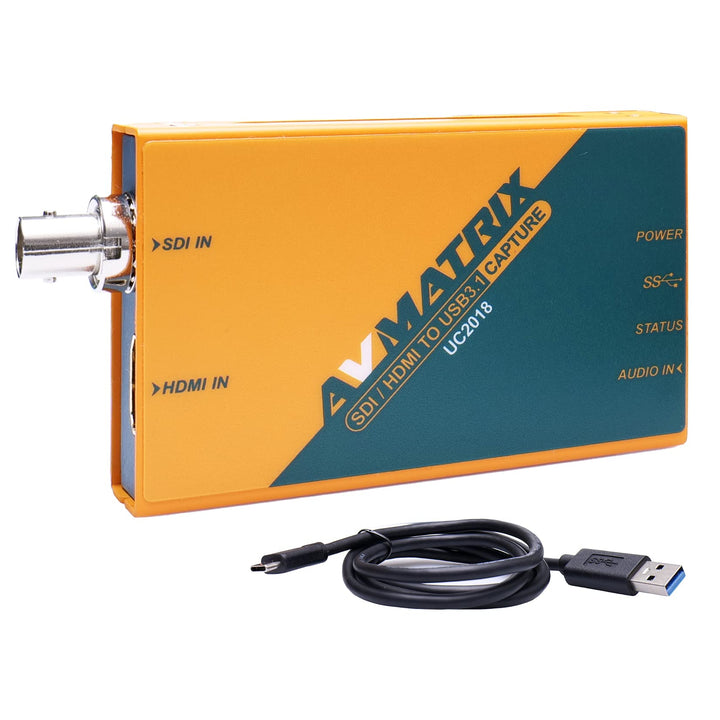 AVMatrix UC2018 Videoaufnahme Game SDI/HDMI to USB3.1 Gen1(USB3.0) Capture cam Link Card 1080p 60fps