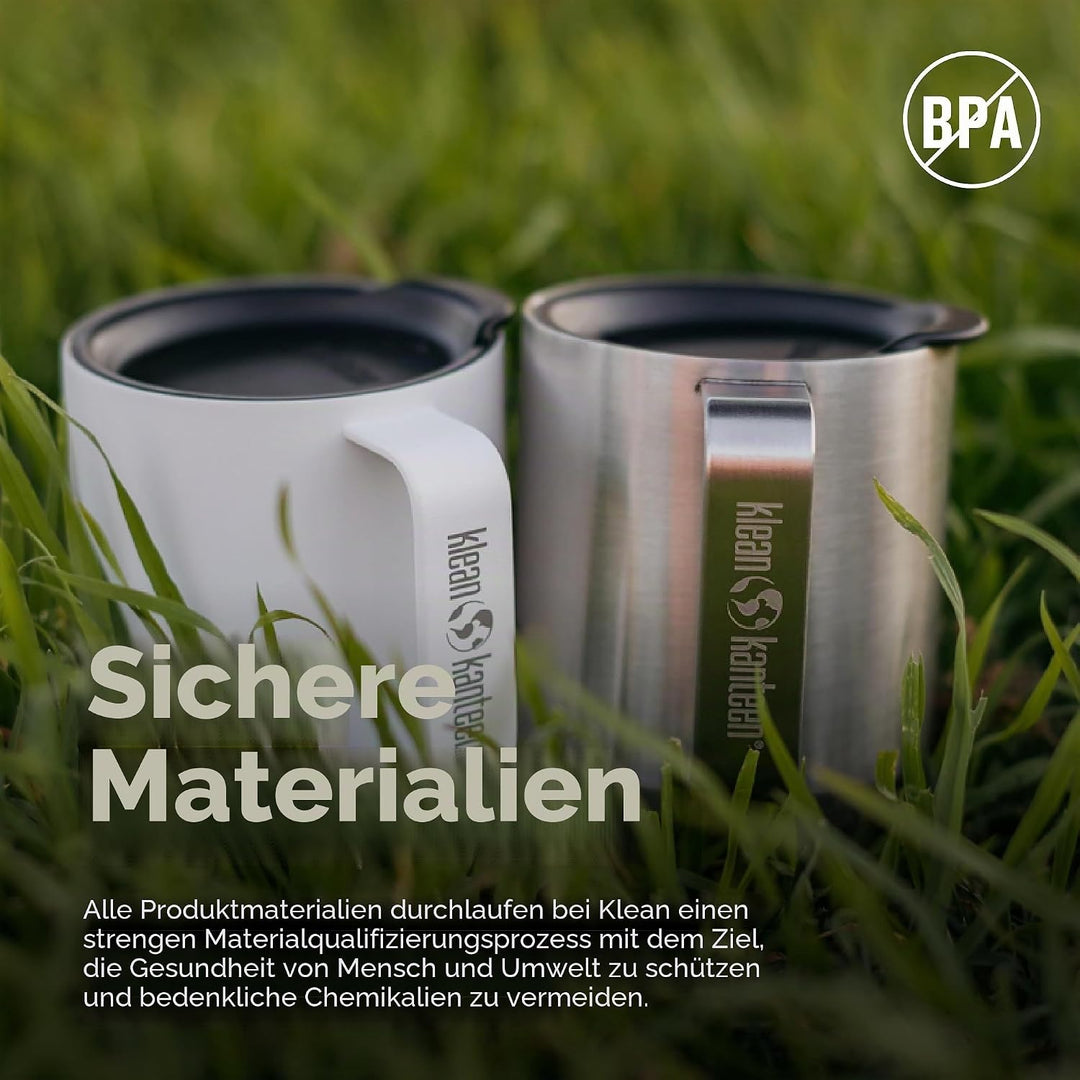 Klean Kanteen Isolierter Campingbecher, 340 ml, Mattweiss 1 Count (Pack of 1) Matt Weiss, 1 Count (P