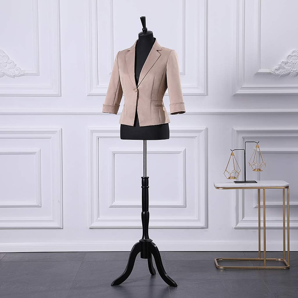 Schneiderpuppe Damenbüste Büste Torso Gr.36/38 | LW6020S-1 Schwarz, Schwarz