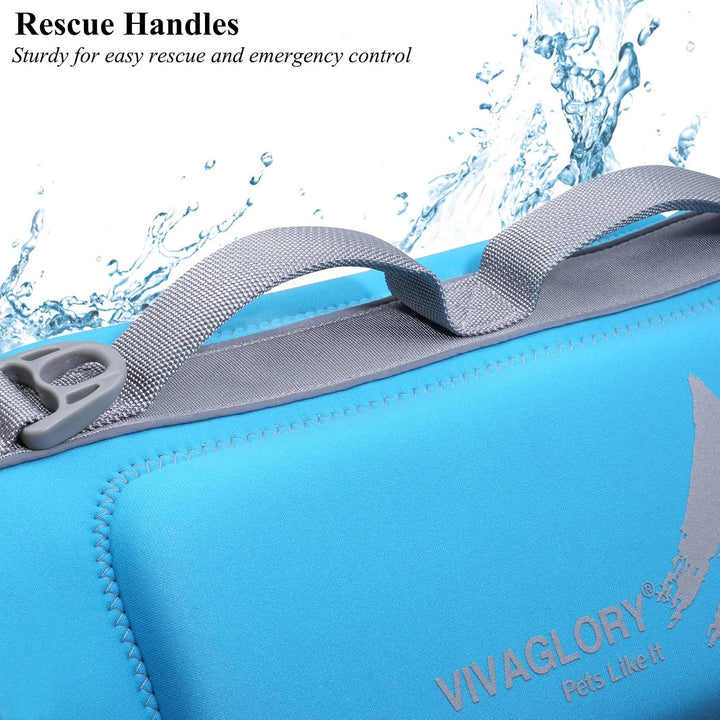 VIVAGLORY High Buoyancy Schwimmweste Hund, Rettungsweste, Hundeschwimmweste für Bootfahren, Schwimmh