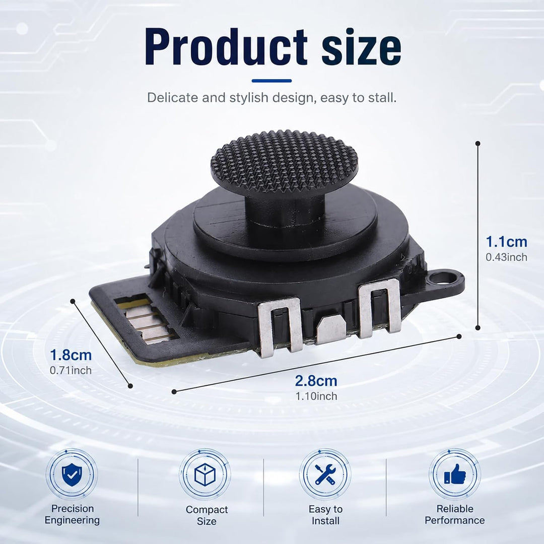 CHEOTIME 2 Stück 3D Button Joystick, Analoger 3D-Tasten-Joystick Für Psp 2000, Switch Ersatz Wireles