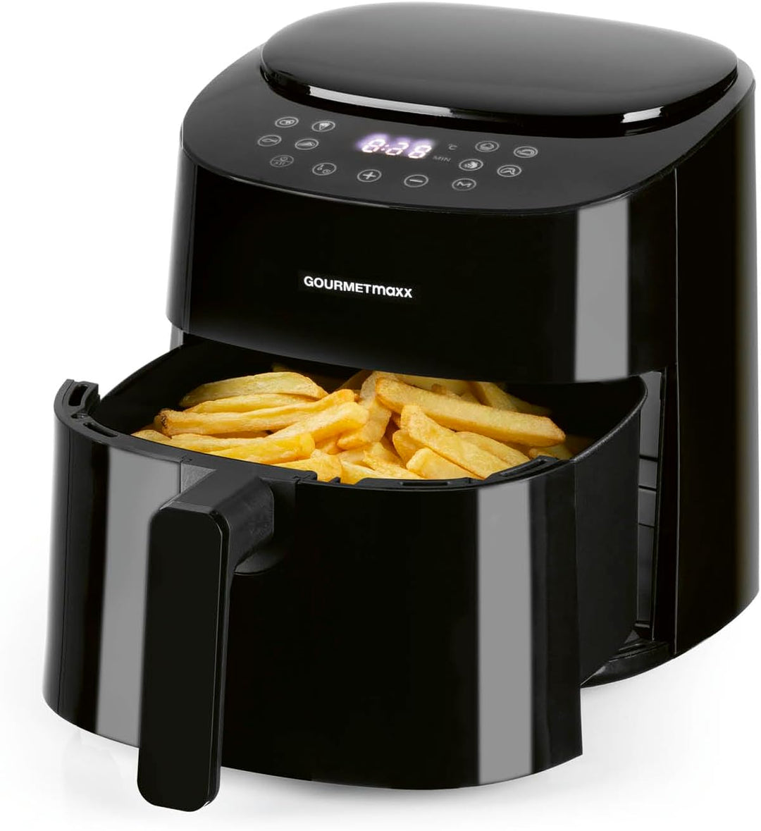 GOURMETmaxx Heissluftfritteuse | 4,5L Airfryer | Timer & Touchscreen | Fritteuse mit 9 Funktionen &