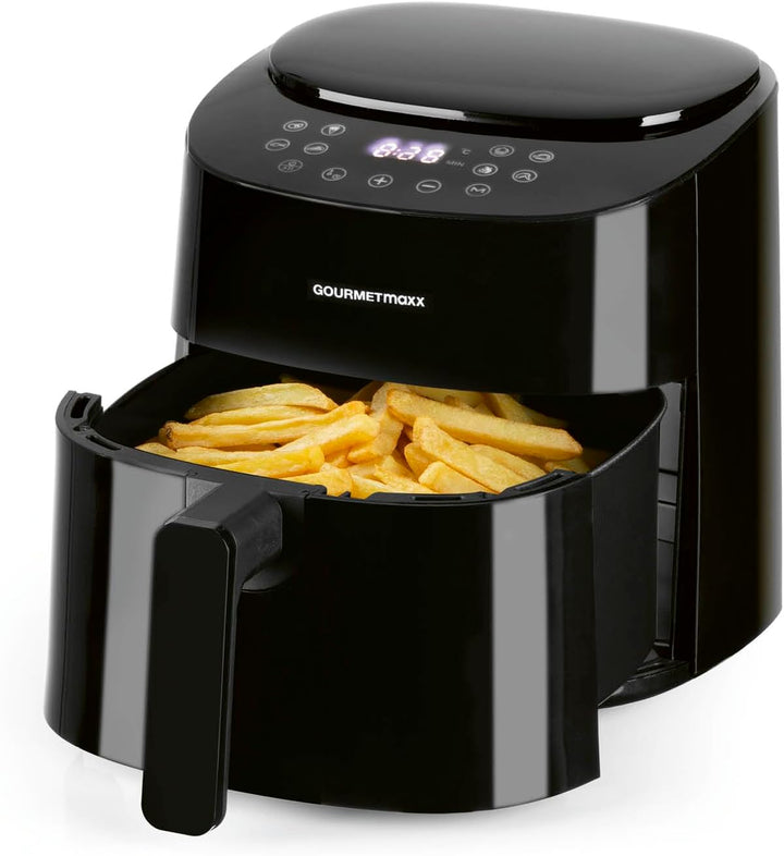 GOURMETmaxx Heissluftfritteuse | 4,5L Airfryer | Timer & Touchscreen | Fritteuse mit 9 Funktionen &