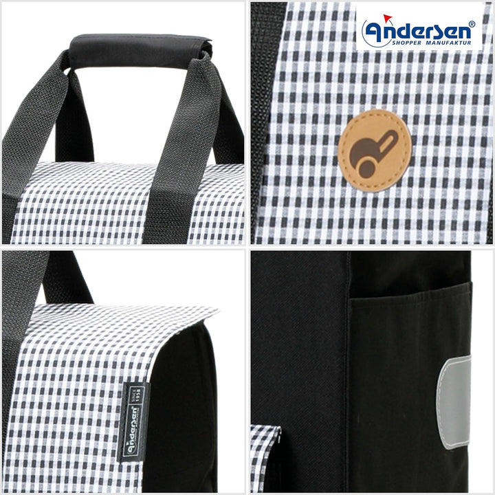 Andersen Einkaufstrolley Ersatztasche - 54 Liter - Seiten- &amp; Fronttasche - Tragegriff - extra Innenf