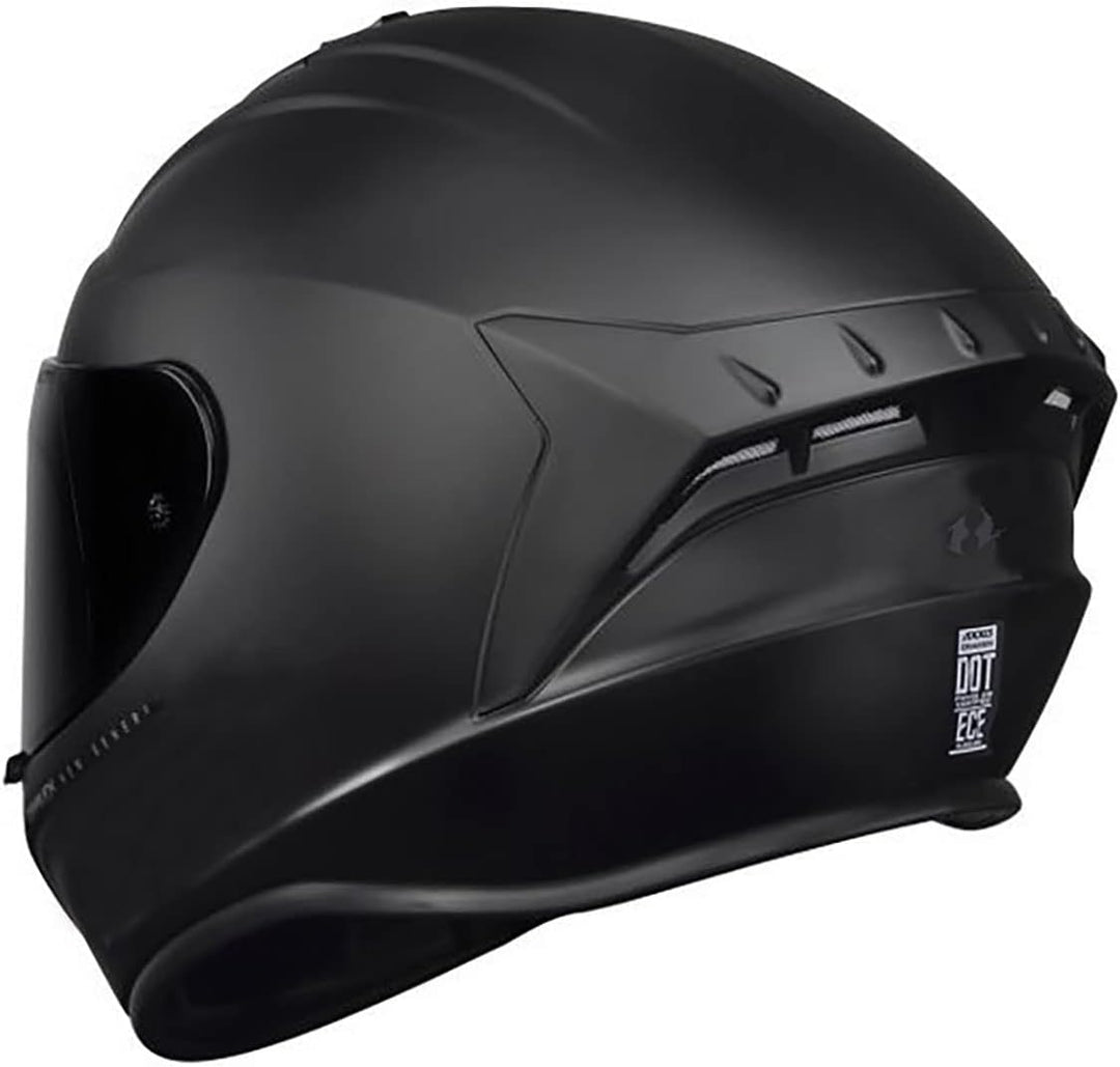 Hayder Draken Integral Helm Motorradhelm Pinlock Matt Schwarz Grösse S M L XL, L
