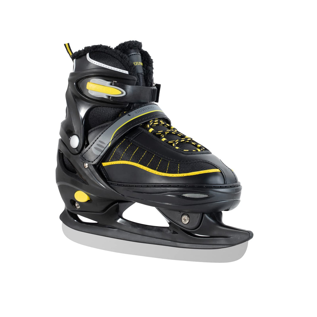 Verstellbare Schlittschuhe, Eislauf Schuhe für Damen,Herren und Kinder mit Edelstahl Eislaufschuhe,S