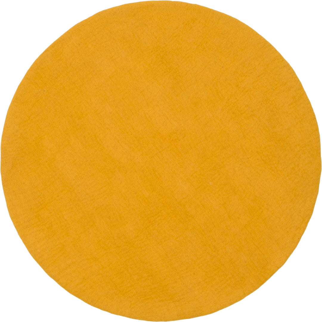 myfelt Klara Filzteppich — Ø 50 cm, ideal für Schlaf-, Wohn-, Kinderzimmer, Flur & Bad Gelb 50cm Ø,