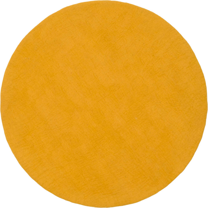 myfelt Klara Filzteppich — Ø 50 cm, ideal für Schlaf-, Wohn-, Kinderzimmer, Flur & Bad Gelb 50cm Ø,