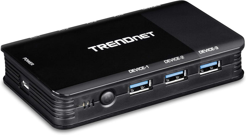 TRENDnet TK-U404 4-Port USB 3.1 Sharing Switch, 4 x USB 3.1 für Computer, 4 x USB 3.1 für Geräte, Wi