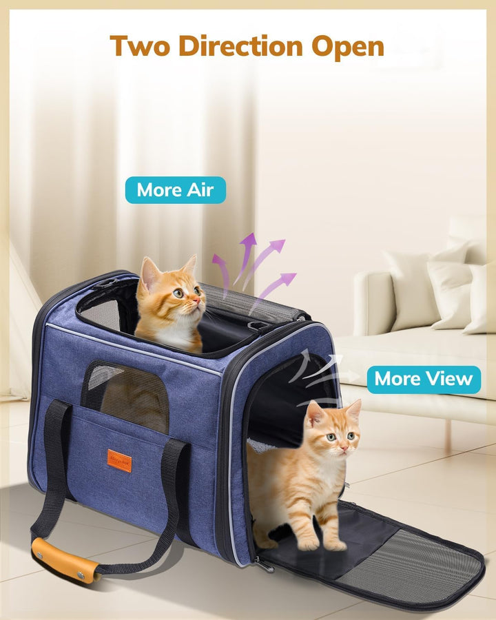 Morpilot Hundetasche Transportbox, Atmungsaktive und Faltbare Hundebox, Katzen transportboxen mit Ve