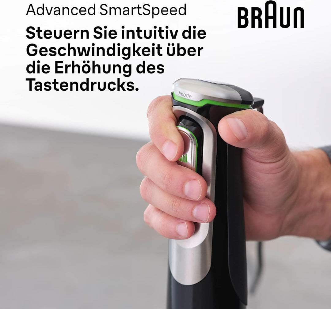 Braun MultiQuick 9 MQ 9187XLI Stabmixer – Pürierstab mit Active PowerDrive Technologie und 5 Zubehör